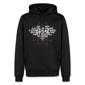 Grime UK Garage Hip-Hop - Rap Musik - Männer Premium Bio Hoodie - Schwarz - Vorne - Nico (187cm)