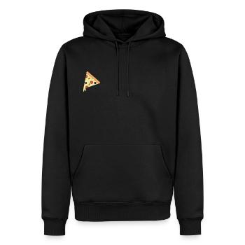 pizza - Sweat à capuche Premium bio Homme - noir - Devant - Nico (187cm)