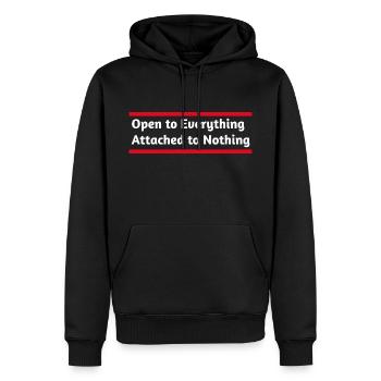 Attached to Nothing - Men’s Premium Organic Hoodie - black - Front - Nico (187cm)