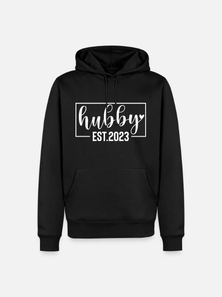 Hubby EST. 2023 - Sweat à capuche Premium bio Homme - noir