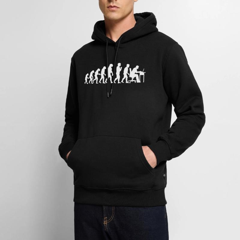 Evolution Computertechniker Nerd Programmierung Männer Premium Bio Hoodie