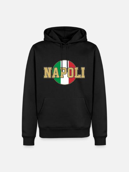 NAPOLI - Sweat à capuche Premium bio Homme - noir