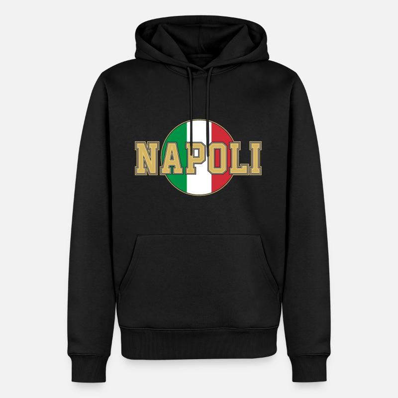 NAPOLI - Sweat à capuche Premium bio Homme - noir