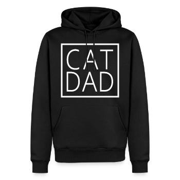 Cat Dad - Cool Dad Lover Papa Propriétaire de chat Cadeau - Sweat à capuche Premium bio Homme - noir - Devant - Nico (187cm)