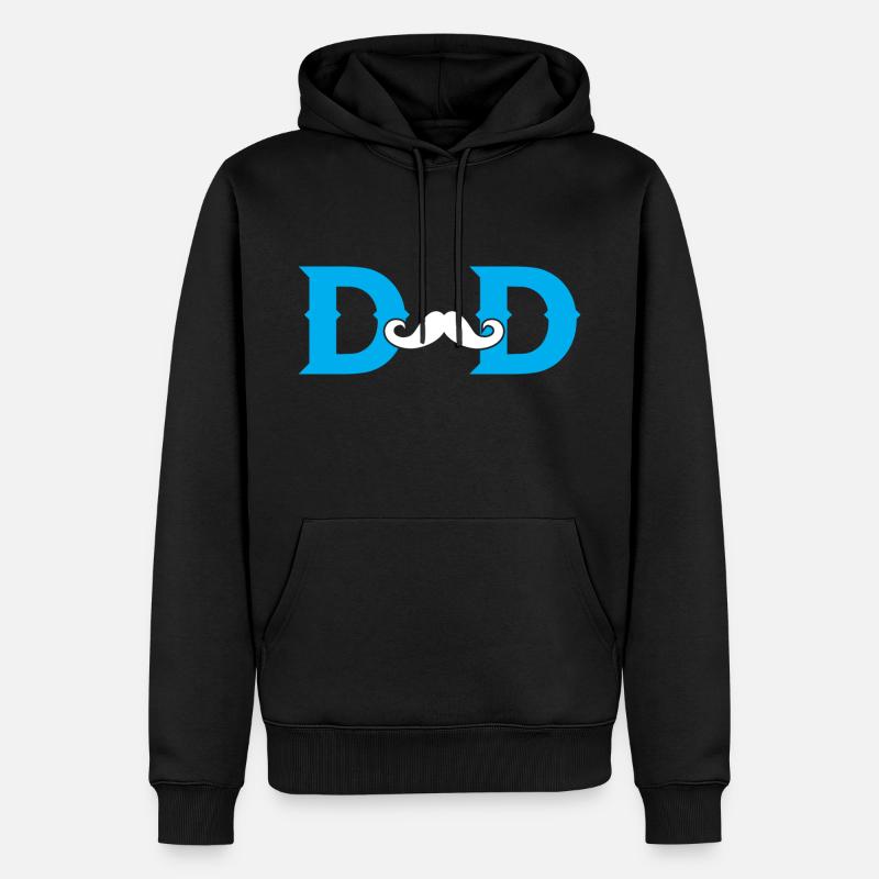 Dad - Männer Premium Bio Hoodie - Schwarz