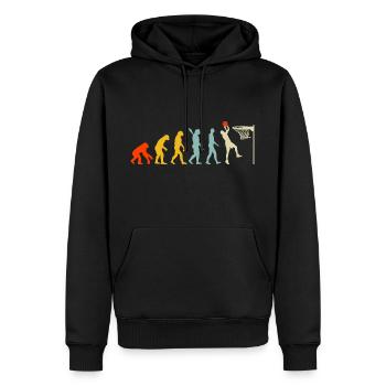 Evolution Basketball Game - Männer Premium Bio Hoodie - Schwarz - Vorne - Nico (187cm)