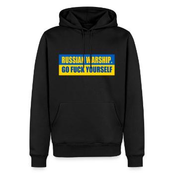 russian warship go f yourself - Männer Premium Bio Hoodie - Schwarz - Vorne - Nico (187cm)