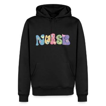 Cool Flower Nurse Cadeau pour les infirmières futures infirmières - Sweat à capuche Premium bio Homme - noir - Devant - Nico (187cm)
