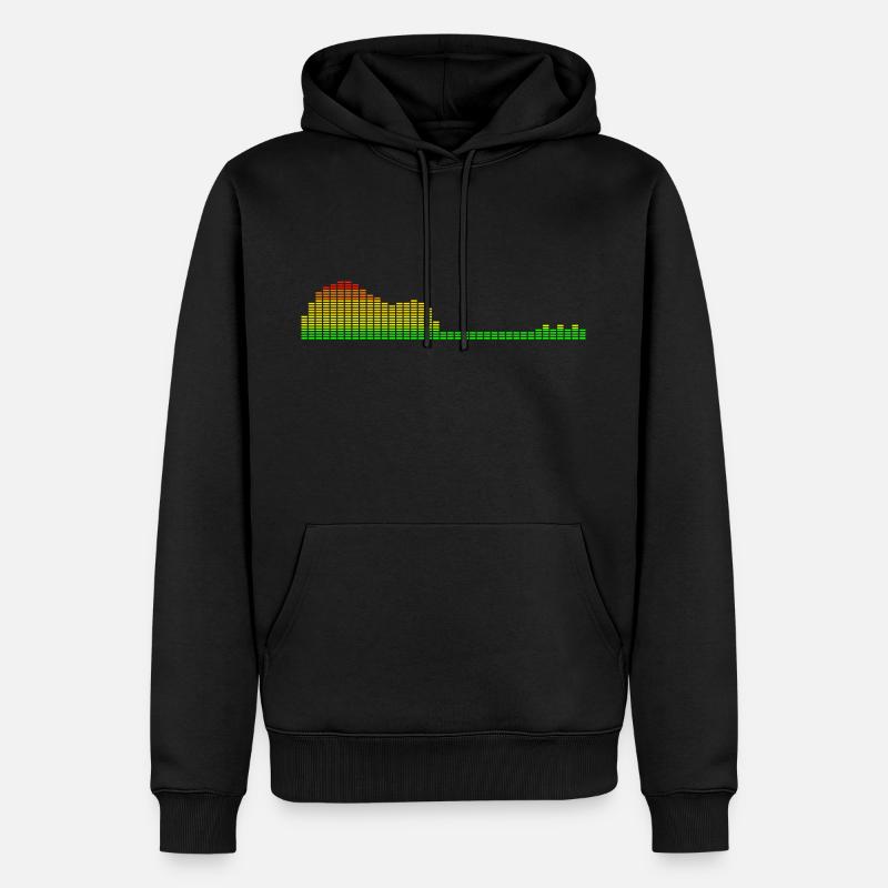 Gitarren-Shape-Equalizer - Männer Premium Bio Hoodie - Schwarz
