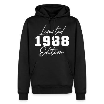 35e anniversaire Hommes Femmes Anniversaire 35 ans - Sweat à capuche Premium bio Homme - noir - Devant - Nico (187cm)