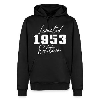 70. Geburtstag Männer Frauen Jubiläum 70 Jahre alt - Männer Premium Bio Hoodie - Schwarz - Vorne - Nico (187cm)