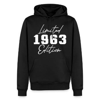 60. Geburtstag Männer Frauen Jubiläum 60 Jahre alt - Männer Premium Bio Hoodie - Schwarz - Vorne - Nico (187cm)