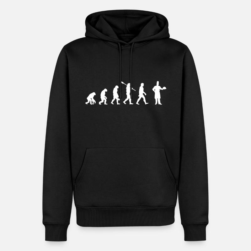 Koch - Évolution de l’Homme / Darwin - Sweat à capuche Premium bio Homme - noir