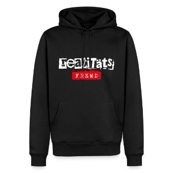 Irréaliste Irréaliste Étrange - Sweat à capuche Premium bio Homme - noir - Devant - Nico (187cm)