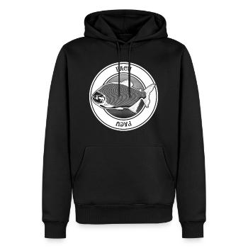 Pacu Monster Fischhüter Tattoo Stil Aquarist - Männer Premium Bio Hoodie - Schwarz - Vorne - Nico (187cm)