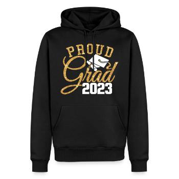 Stolzer Absolvent 2023 Graduate Student Graduation Party - Männer Premium Bio Hoodie - Schwarz - Vorne - Nico (187cm)