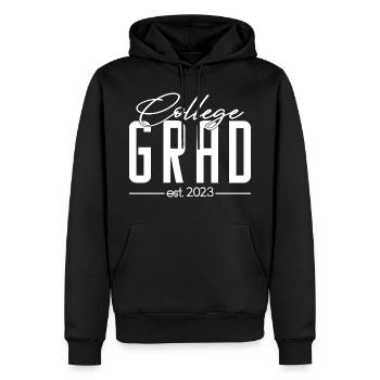 College Grad Est. 2023 Abschlussfeier - Männer Premium Bio Hoodie - Schwarz - Vorne - Nico (187cm)