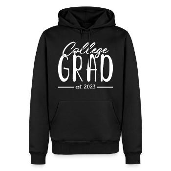 College Grad Est. 2023 Abschlussfeier - Männer Premium Bio Hoodie - Schwarz - Vorne - Nico (187cm)