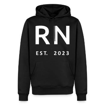 RN Est. 2023 Abschluss Registrierter Krankenpflegeschüler - Männer Premium Bio Hoodie - Schwarz - Vorne - Nico (187cm)