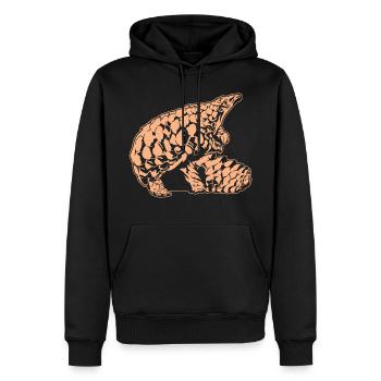 Coole Schuppentierskizze Grafik Wildlife Kreatur - Männer Premium Bio Hoodie - Schwarz - Vorne - Nico (187cm)