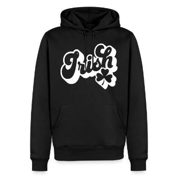 Cadeau de la Saint-Patrick Trèfle Hommes, Femmes, Enfants - Sweat à capuche Premium bio Homme - noir - Devant - Nico (187cm)
