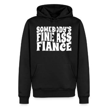 Le beau fiancé du cul de quelqu’un, le marié à être fiancé - Sweat à capuche Premium bio Homme - noir - Devant - Nico (187cm)