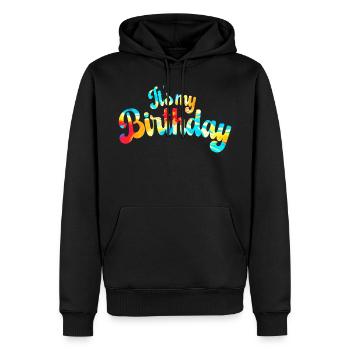 Feiern Geburtstag Frau Tie Dye - Männer Premium Bio Hoodie - Schwarz - Vorne - Nico (187cm)