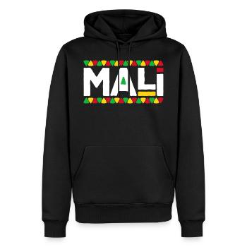 Malien Drapeau Mali - Sweat à capuche Premium bio Homme - noir - Devant - Nico (187cm)