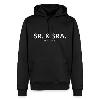 Sr. & Sra. Est. 2022 - Hochzeitsgeschenk für Männer & Frauen - Männer Premium Bio Hoodie - Schwarz - Vorne - Nico (187cm)