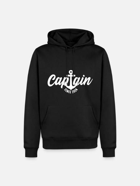 CAPTAIN SINCE 2024 KAPITÄN - Men’s Premium Organic Hoodie - black