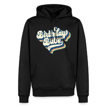 Birthday Babe Matching Group Birthday Party Gift - Men’s Premium Organic Hoodie - black - Front - Nico (187cm)