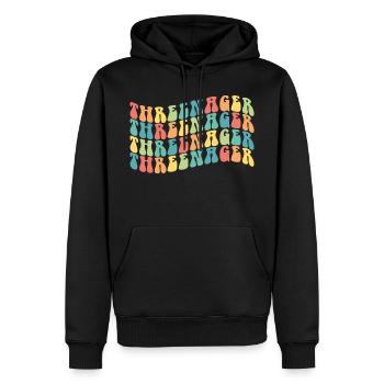 3 ans Threenager Garçons Filles 3ème anniversaire - Sweat à capuche Premium bio Homme - noir - Devant - Nico (187cm)
