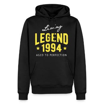Living Legend 1994 - Sweat à capuche Premium bio Homme - noir - Devant - Nico (187cm)