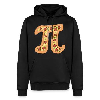 Pizza Pi Lustige Visual Math Wortspiel Geschenk - Männer Premium Bio Hoodie - Schwarz - Vorne - Nico (187cm)
