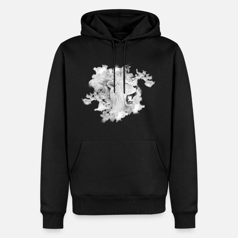 Lion - Sweat à capuche Premium bio Homme - noir