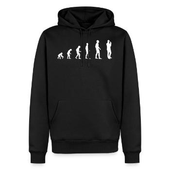Geheimagent – Evolution - Männer Premium Bio Hoodie - Schwarz - Vorne - Nico (187cm)