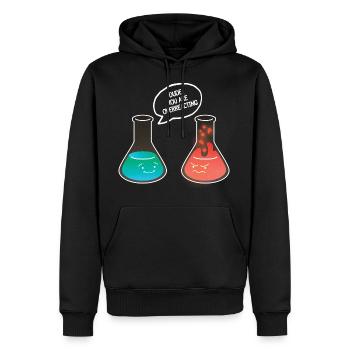 Dude! You Are Overreacting - Sweat à capuche Premium bio Homme - noir - Devant - Nico (187cm)
