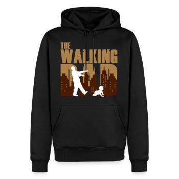 The walking dad - Vater Baby Lustig Humor Zombie - Sweat à capuche Premium bio Homme - noir - Devant - Nico (187cm)