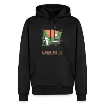Tente de toit partenaire cadeau camping Saint Valentin - Sweat à capuche Premium bio Homme - noir - Devant - Nico (187cm)
