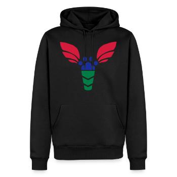 PJ Robot - Men’s Premium Organic Hoodie - black - Front - Nico (187cm)