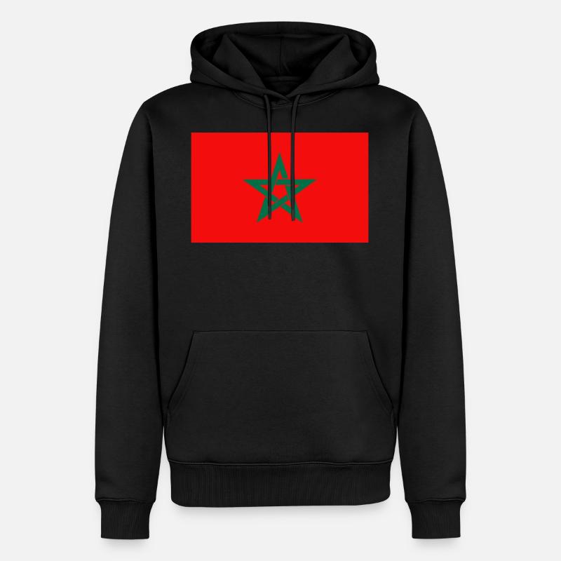 Drapeau Marocain - Sweat à capuche Premium bio Homme - noir