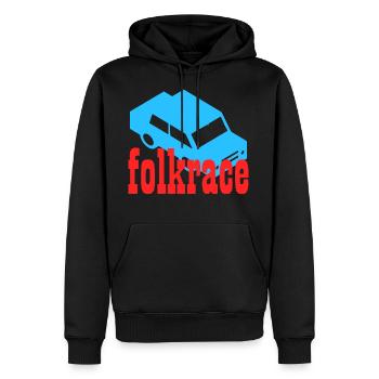 Folkrace - Männer Premium Bio Hoodie - Schwarz - Vorne - Nico (187cm)