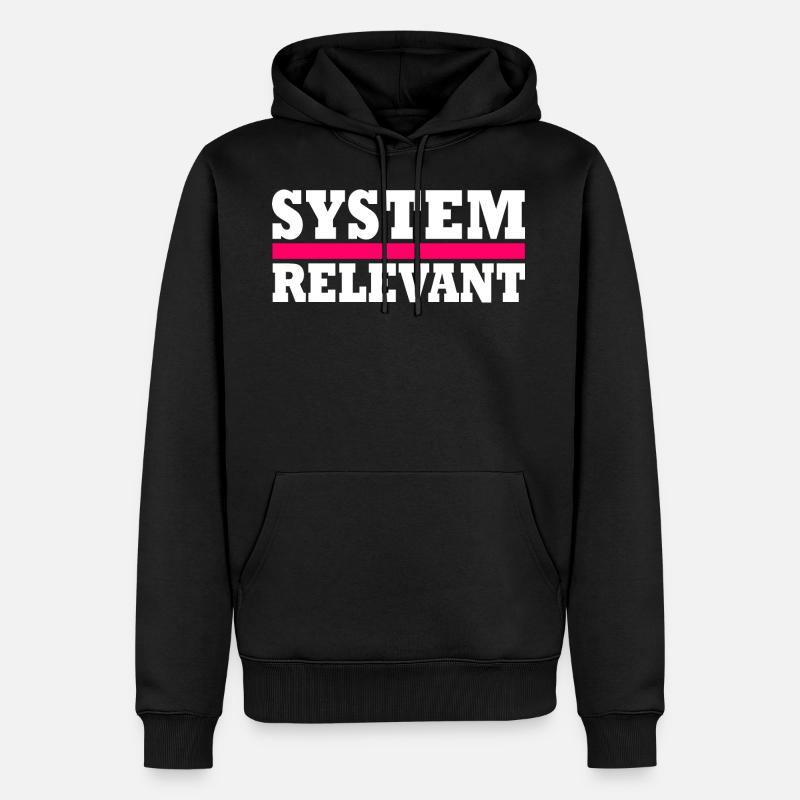 Système pertinent - Sweat à capuche Premium bio Homme - noir