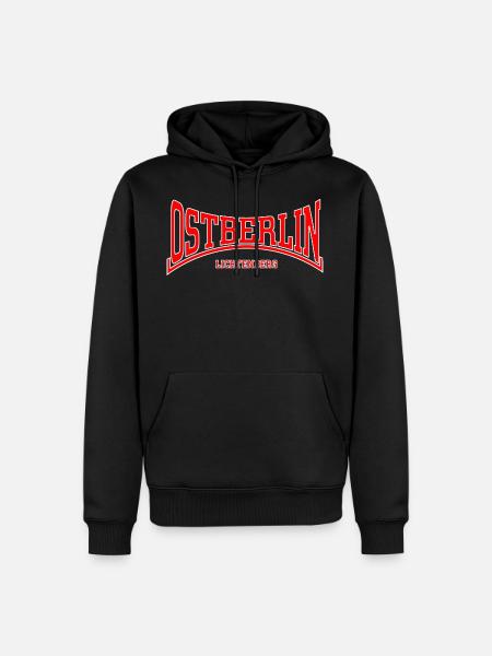 Ostberlin Lichtenberg - Männer Premium Bio Hoodie - Schwarz