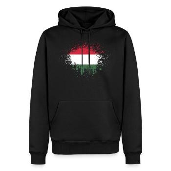 Ungarn Flagge Ungarische Fahne Balaton Hungary - Männer Premium Bio Hoodie - Schwarz - Vorne - Nico (187cm)