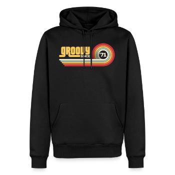1971 Vintage groovy Geburtstag - Männer Premium Bio Hoodie - Schwarz - Vorne - Nico (187cm)