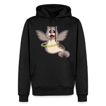 Gymnastique d’entraînement Seal Fitness Hoop - Sweat à capuche Premium bio Homme - noir - Devant - Nico (187cm)