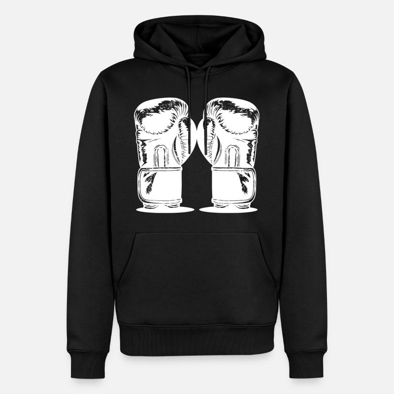 Boxhandschuhe - Männer Premium Bio Hoodie - Schwarz