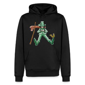 Une sieste pour le vagabond vert "GreenVagrant" - Sweat à capuche Premium bio Homme - noir - Devant - Nico (187cm)