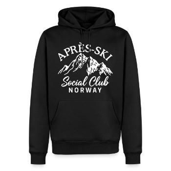 Après Ski Social Club Norvège Ski - Sweat à capuche Premium bio Homme - noir - Devant - Nico (187cm)